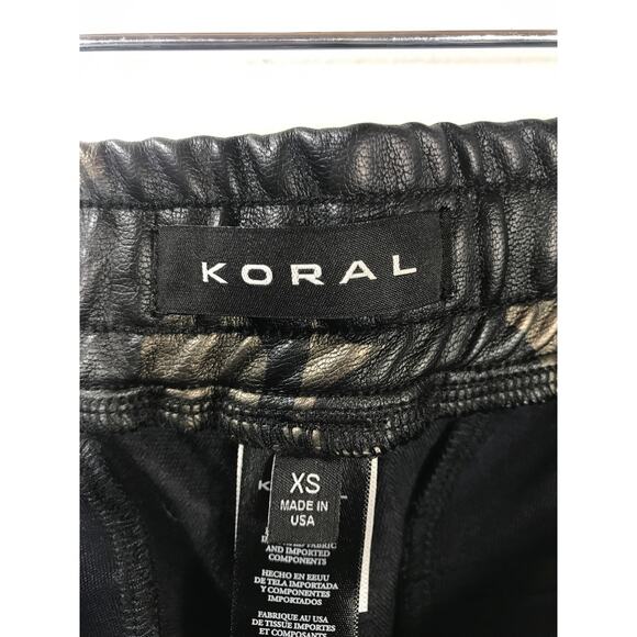 Koral Activewear Metallic Caliber Tuxedo Stripe Camo Print Vegan Pants Travel - Picture 7 of 15